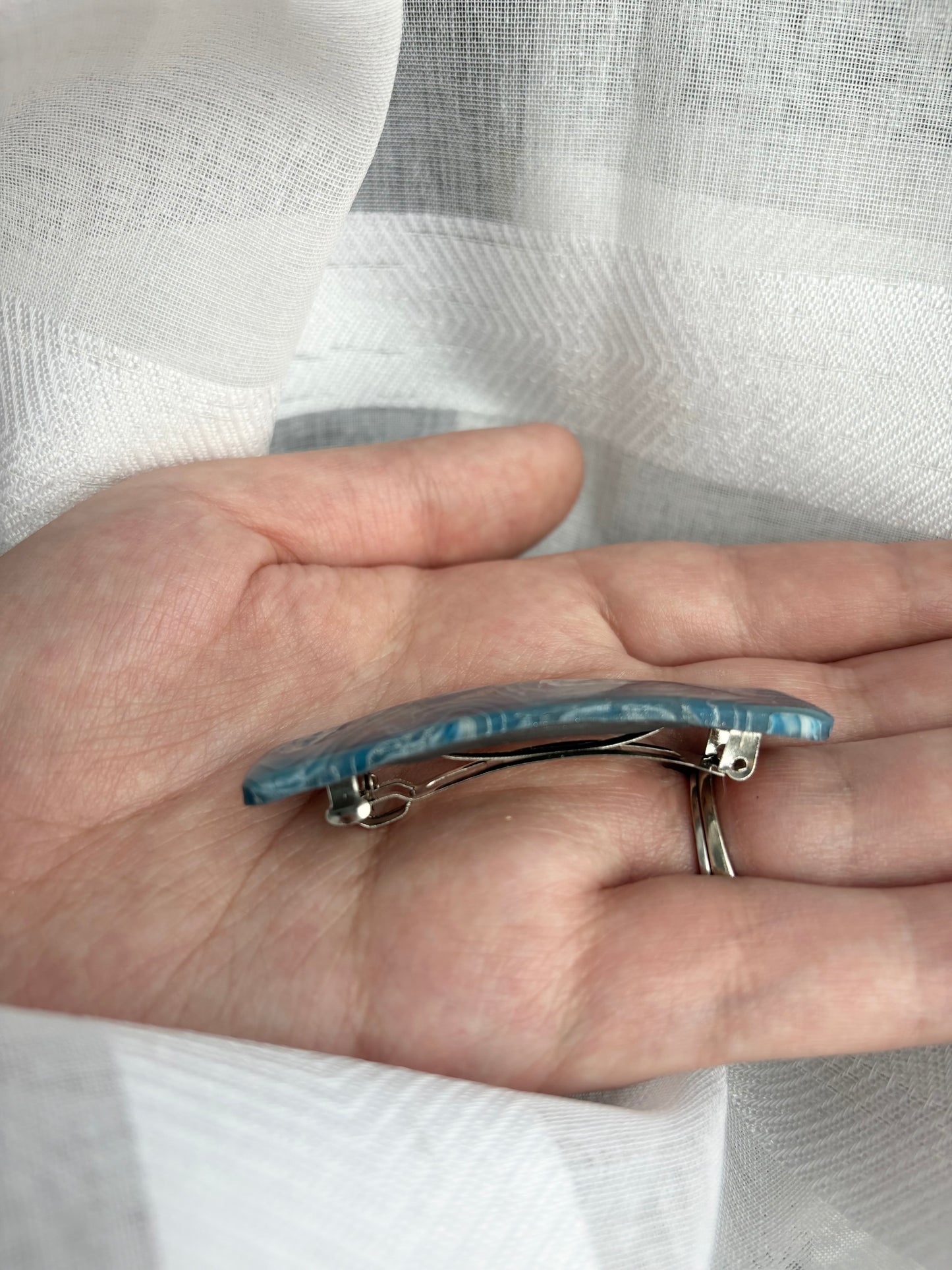 Blue Agate barrette