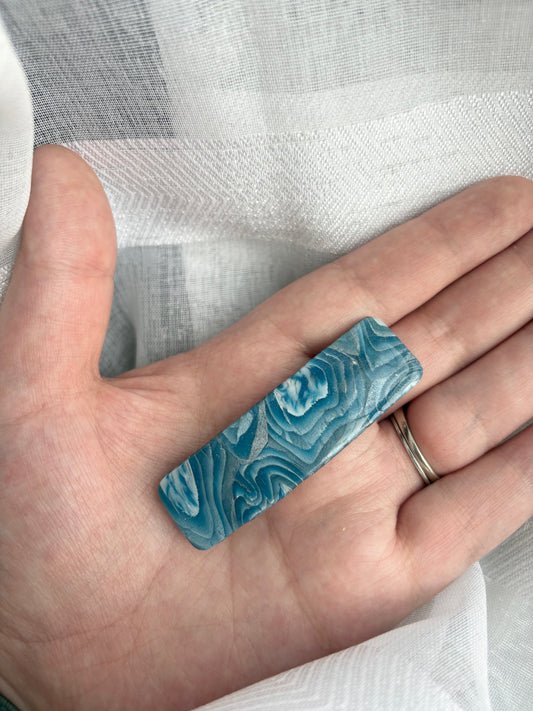 Blue Agate barrette