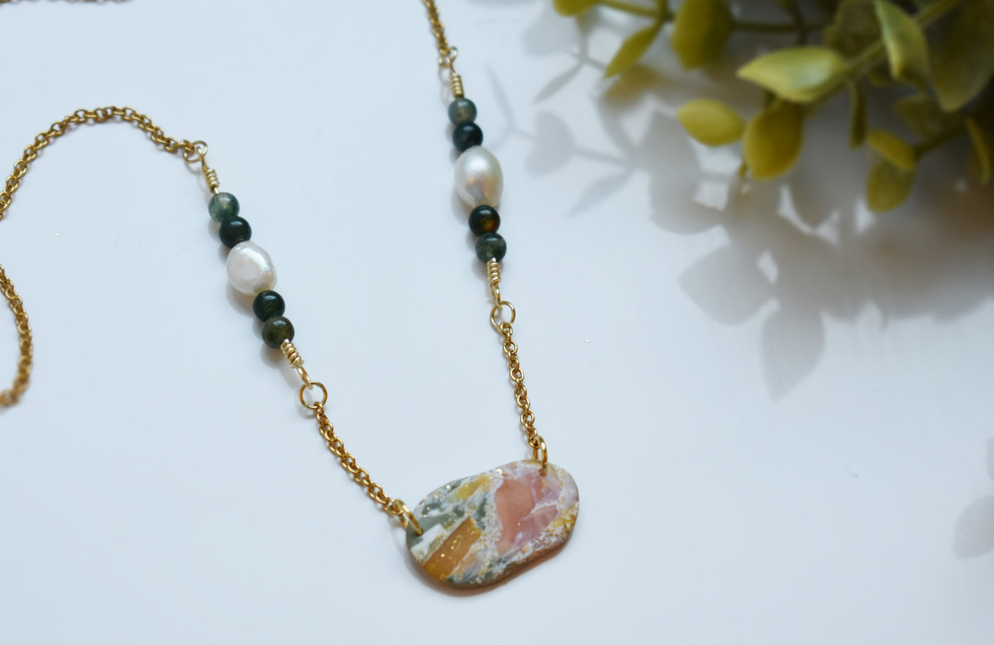 Earth Toned Geode Necklace