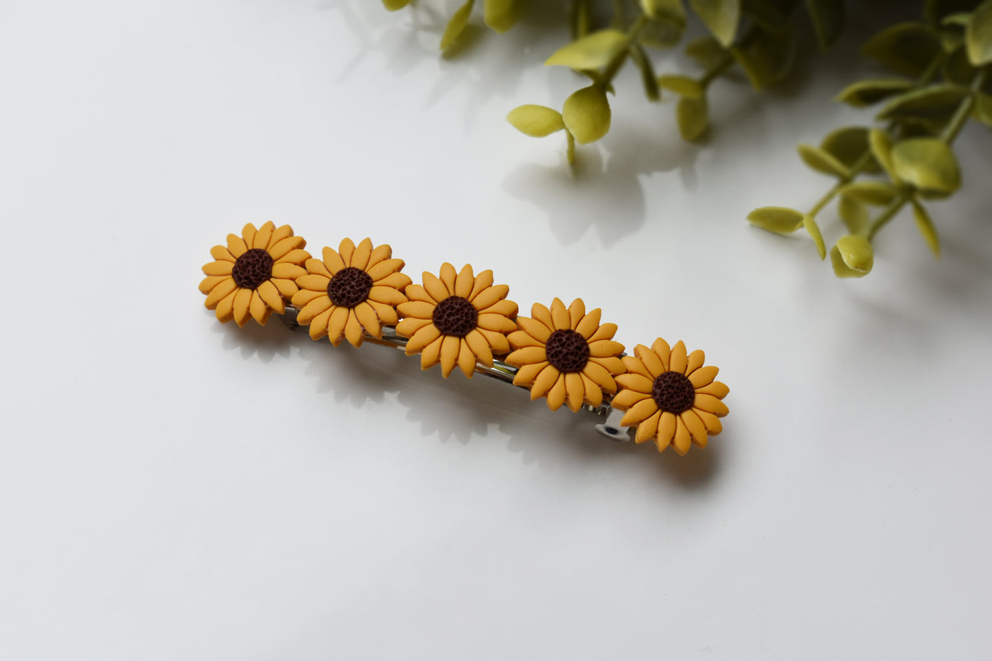 Sunflower Hair Barrette - 3 inch