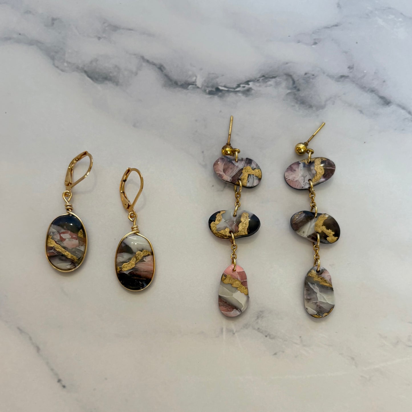 Pink & Black Marble
